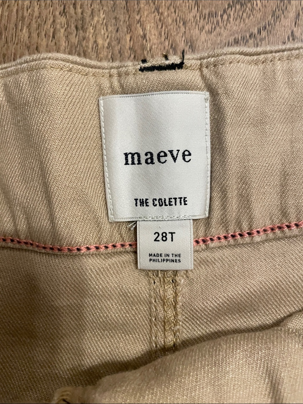 Anthropologie Maeve “The Colette” Tan Linen Blend Pants 28 Tall - Picture 3 of 8